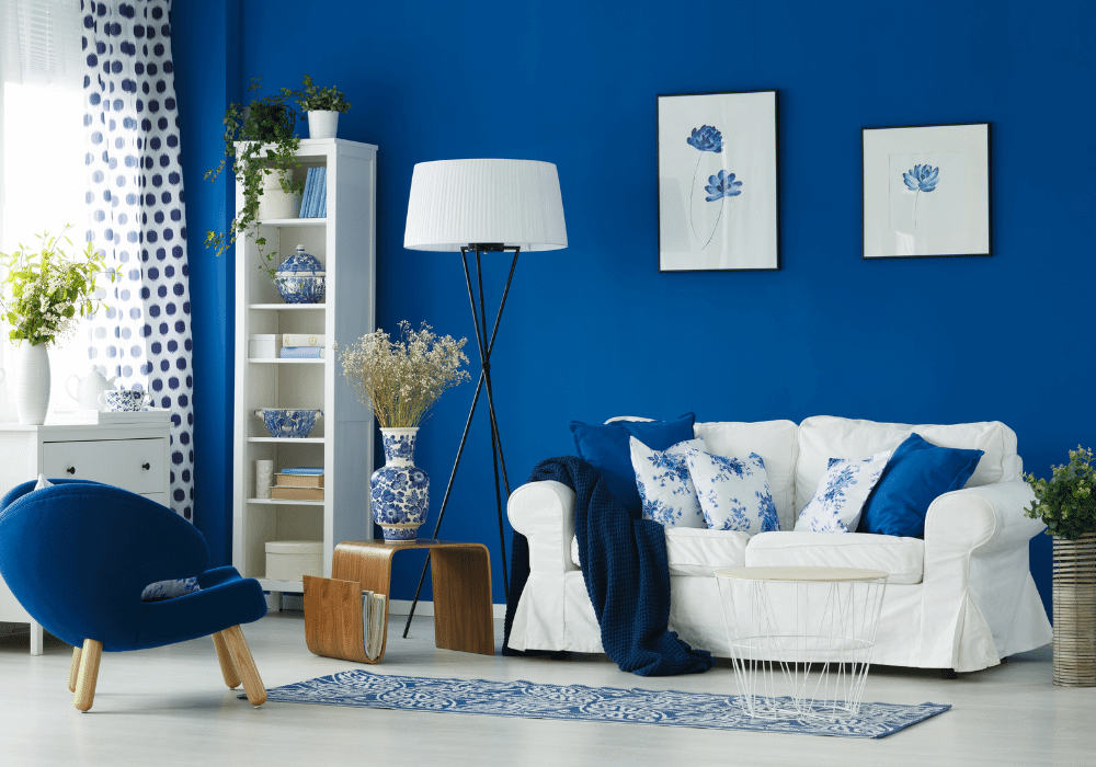 Home Improvement Ideas : Blue And White Interior Decoration For Rooms At Home